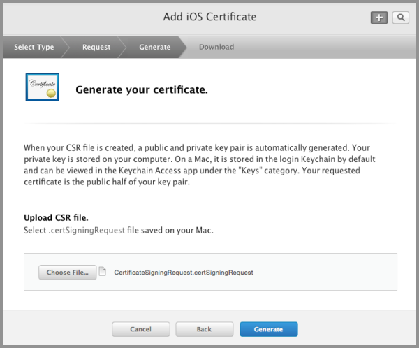 Generate your certificate